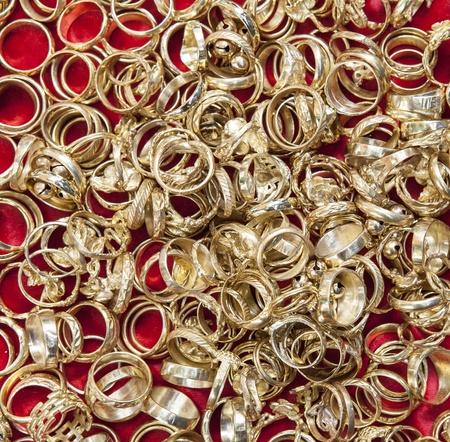 gold ringsの写真素材