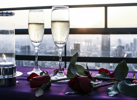 Two Champagne Glassesの写真素材