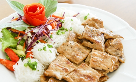 Vietnamese grilled pork の写真素材