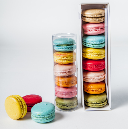 Tasty colorful macaroonの写真素材
