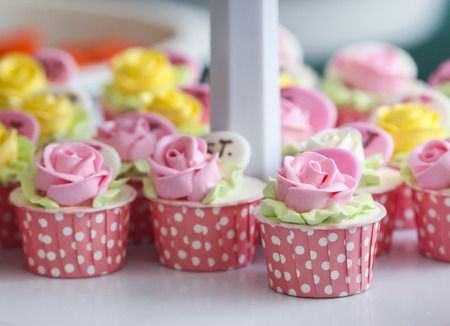 Rose cupcakeの写真素材