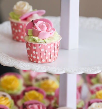 wedding cupcakeの写真素材