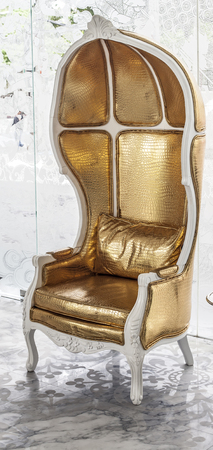 Gold chair の写真素材