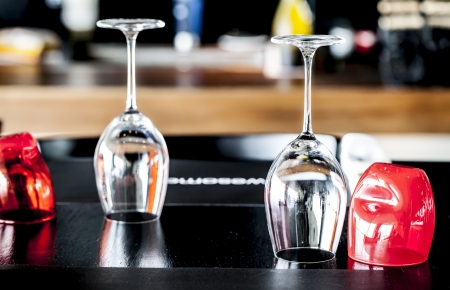 Empty wine glass.の写真素材