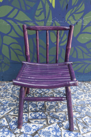 Simple wooden chair の写真素材