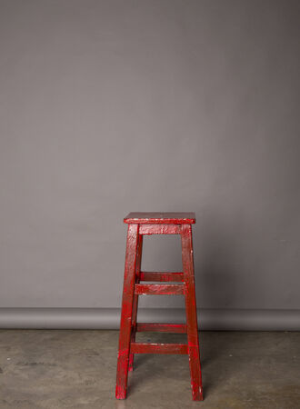 Red wooden chairの写真素材