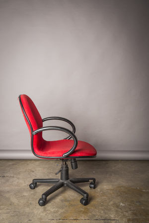 Red wooden chairの写真素材