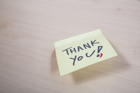 Thank you noteの写真素材