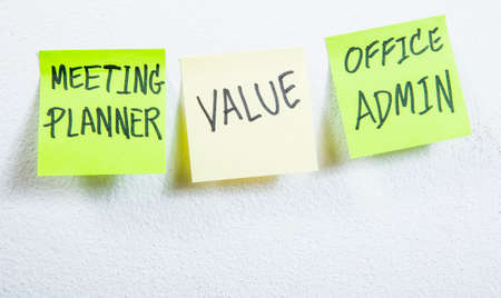 sticky note on whiteの写真素材