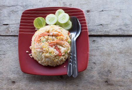 Shrimp fried riceの写真素材