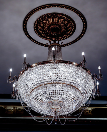 luxurious crystal chandelierの写真素材