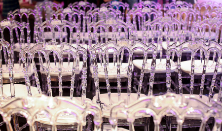 wedding chair setup for wedding ceremonyの写真素材