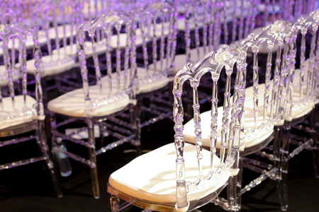 wedding chair setup for wedding ceremonyの写真素材