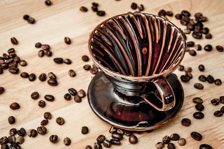 arabica coffee from steaming filter drip style.の写真素材