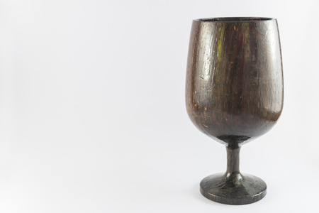 old wood wine tumble with isolated backgroundの写真素材