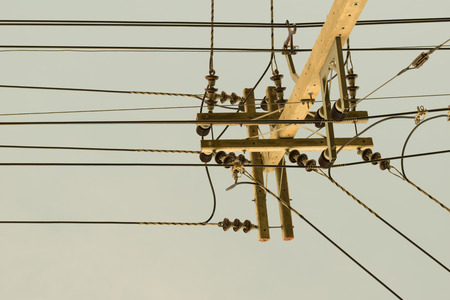 Utility pole  with sky background