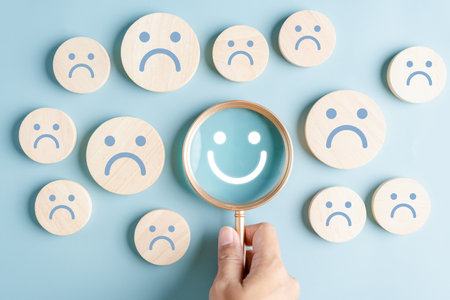 Select positive emotion icon, mental health assessment max positive. Thinking boost energy or fresh wellness wellness,world mental health day lifestyle of life concept.の写真素材