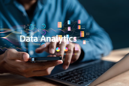 Businessman using ai technology for data analytics, Artificial Intelligence generate. Futuristic technology, robot in online system. Business in future to invest and develop corporate concept.の写真素材