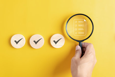 Online survey and digital form checklist, Document Management Checking System, online documentation database and process manage filesの写真素材
