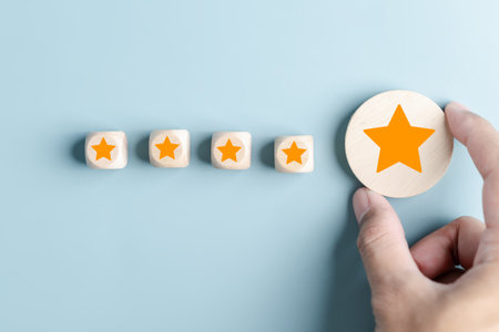 Experience of Customer and User give rating on online service on application smartphone,...
