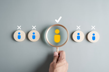 Selective new career recruitment sites. recruiting with online technology. unemployment finding job search for resume register job interview, find your careerの写真素材