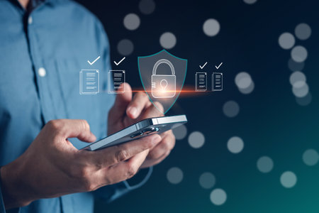 Document Safety and Security Protection System, document database file management and e-document online concept.の写真素材