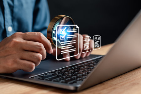 Data analysis of document ai artificial intelligence process with technology processor to planning business information data, tech, network corporate concept.の写真素材