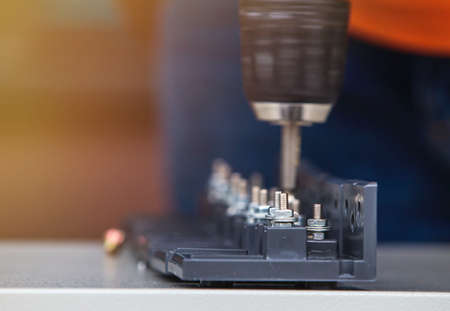 drilling machine in workshop