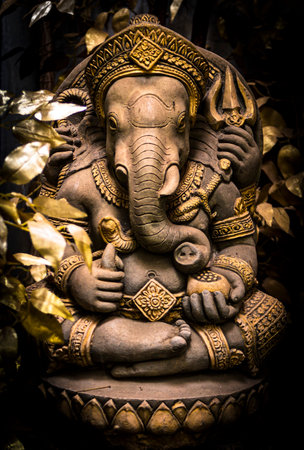 March 1 , 2023  - Ganesha statue in the house, Thailand. (Selective focus)のeditorial素材