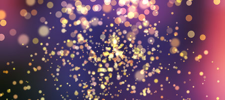 Abstract background with bokeh defocused lights. illustration.
