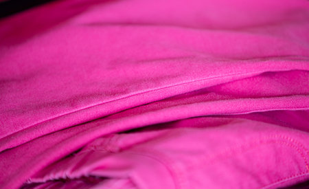 pink clothes as a background, macro photo, close-upの写真素材