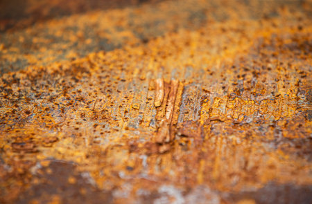 Rusty metal surface as a background texture pattern. Macro shot.の写真素材