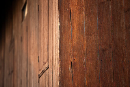 Old wooden door. Texture of old wooden door. Wood background.