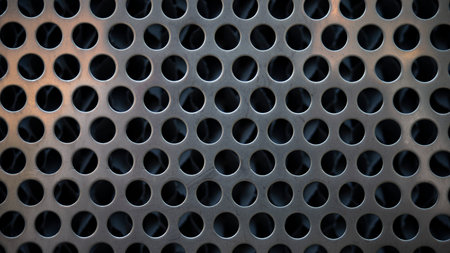 abstract of metal grid for background used. (Selective focus)