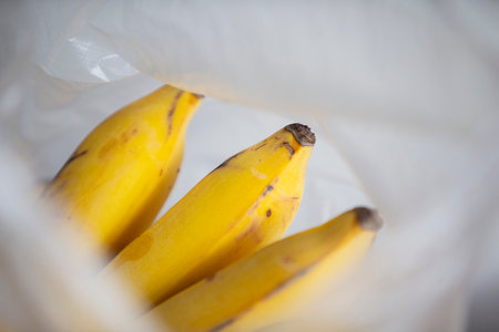 close up of yellow bananaの写真素材
