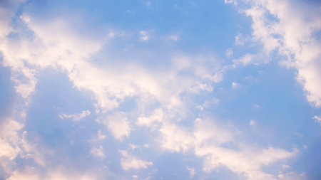 Sky background with tiny clouds.