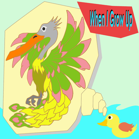 Dream for little duckのイラスト素材