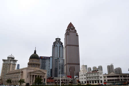 Tall buildings in Tianjin city