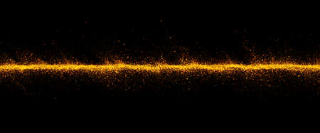 gold particles abstract background with shining line floor ground particle stars dust. Beautiful...