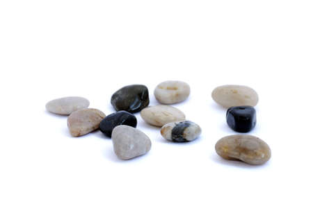 Pebble on white backgroundの写真素材