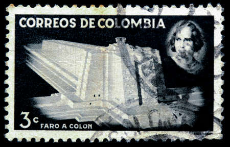 postage stamp columbiaのeditorial素材