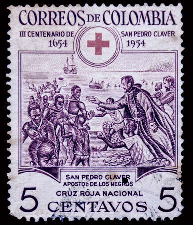 postage stamp columbiaのeditorial素材