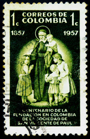 postage stamp columbiaのeditorial素材