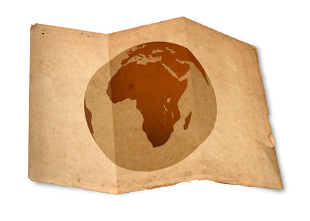 World map with vintage paper textureの写真素材