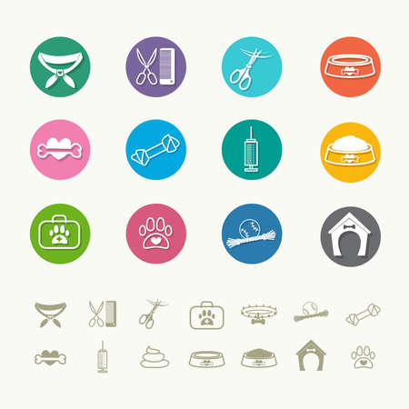 Pet icons collectionのイラスト素材