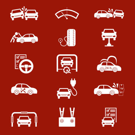 Car Maintenance icons setのイラスト素材