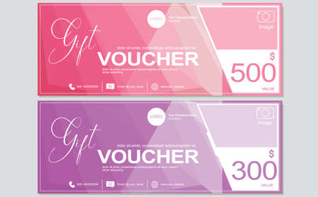 Vector illustration gift voucher template stock illustration
 Award, Bank - Financial Building, Banking, Banner - Signのイラスト素材