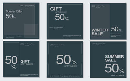 Square Sale Banners Template for Social Media and Mobile Apps with Abstract Geometric Background. stock illustration
New, Arrival, Gift Certificate or Cardのイラスト素材
