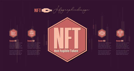 NFT non fungible token. Non-fungible tokens icon covering concept NFT. High-tech technology symbol logo vector. stock illustration
Non-Fungible Token, Cryptocurrency, Coin, Stock Market and Exchangeのイラスト素材