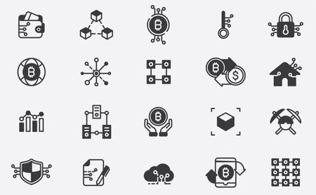 Bitcoin and Cryptocurrency icon set. Editable vector stroke. stock illustration
Cryptocurrency, Icon, Bitcoin, Key, Walletのイラスト素材